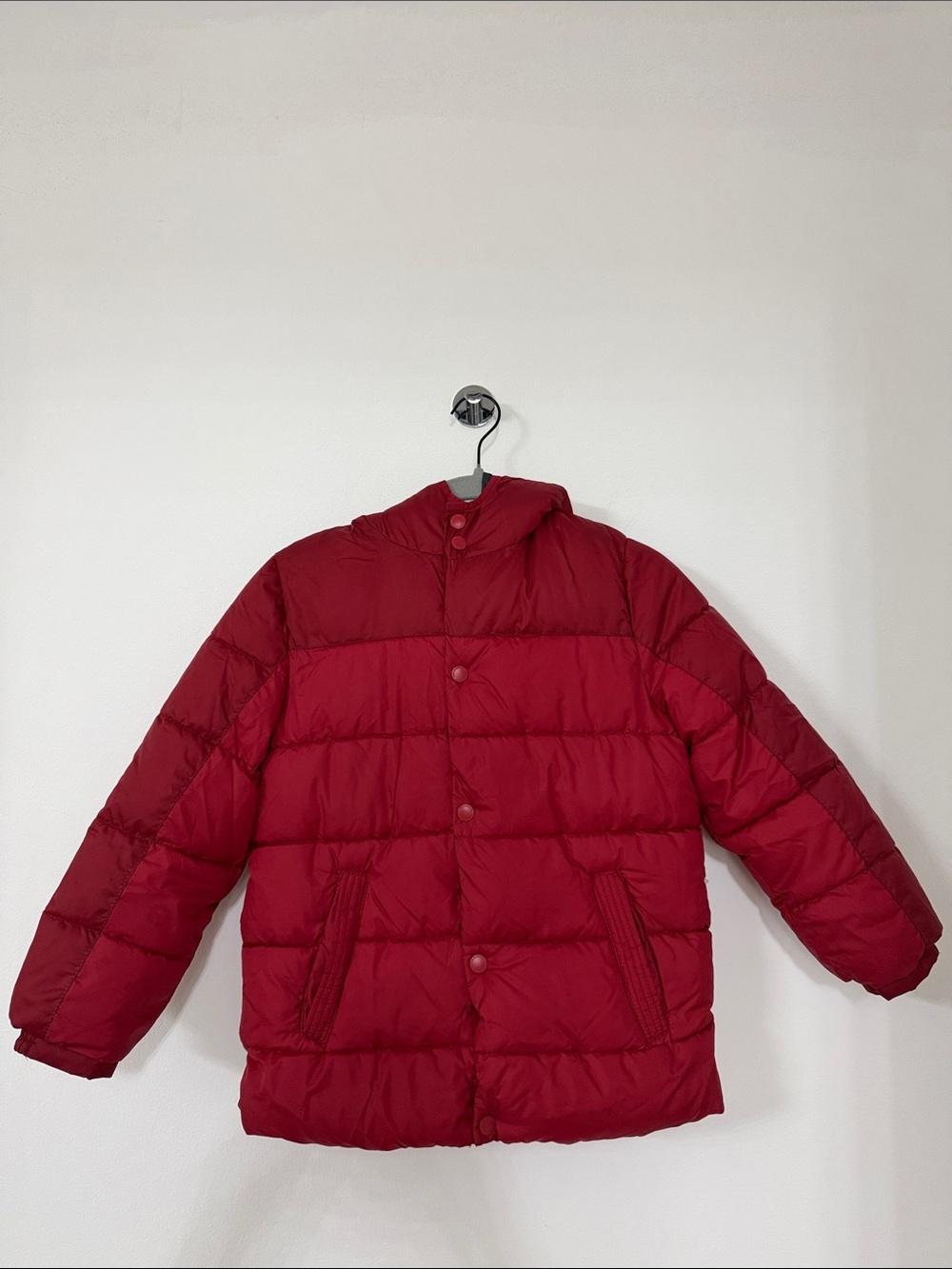 Zara Red Hooded Puffer Jacket